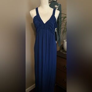 Design history Elegant Blue Maxi Dress large